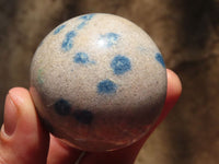 Polished Blue Spotted Spinel Quartz Spheres  x 6 From Madagascar - Toprock Gemstones and Minerals 