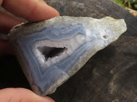 Polished One Side Polished Blue Lace Agate Specimens  x 6 From Malawi - TopRock