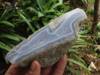 Polished One Side Polished Blue Lace Agate Specimens  x 6 From Malawi - TopRock