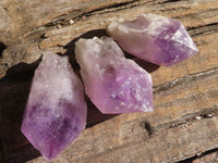 Natural Single Jacaranda Amethyst Crystals  x 12 From Mumbwe, Zambia - Toprock Gemstones and Minerals 