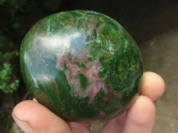 Polished Green Verdite Palm Stones  x 12 From Zimbabwe - TopRock