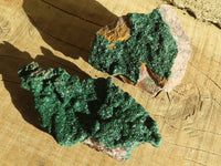 Natural Beautiful Crystalline Malachite Specimens  x 3 From Congo