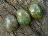 Polished Green Verdite Palm Stones  x 12 From Zimbabwe - TopRock