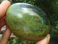 Polished Green Verdite Palm Stones  x 12 From Zimbabwe - TopRock