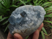 Polished Blue Celestite Crystal Egg Geodes  x 3 From Sakoany, Madagascar - TopRock