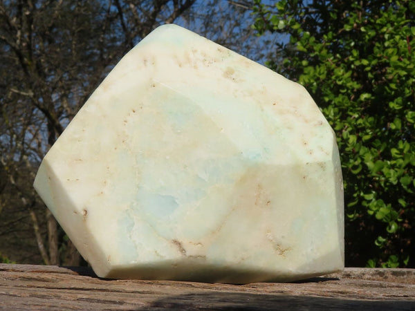 Polished Rare Blue Smithsonite Aragonite Standing Free Form x 1 From Congo