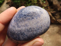 Polished Blue Lazulite Palm Stones  x 12 From Madagascar - TopRock