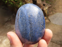 Polished Blue Lazulite Palm Stones  x 12 From Madagascar - TopRock