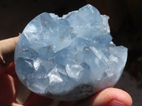 Polished Blue Celestite Egg Geodes  x 2 From Sakoany, Madagascar