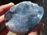 Polished Blue Celestite Egg Geodes  x 2 From Sakoany, Madagascar