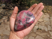 Polished Pink & Black Rhodonite Free Forms  x 3 From Zimbabwe - TopRock