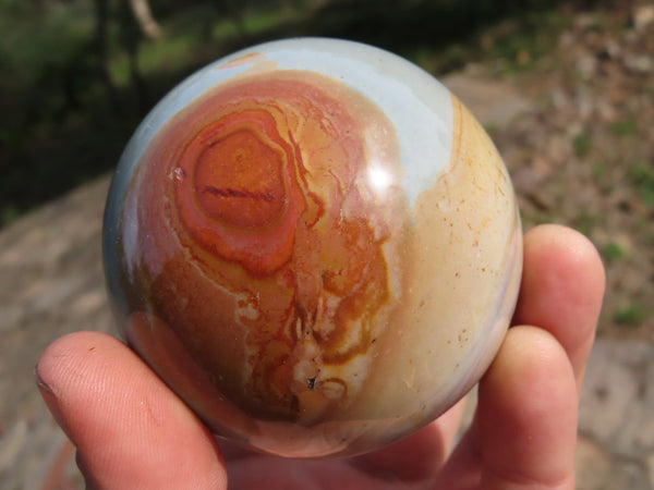 Polished Polychrome/Picasso Jasper Spheres x 3 From Madagascar - TopRock