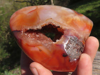 Polished Carnelian Agate Standing Free Forms With Stunning Patterns & Colours x 3 From Madagascar - TopRock