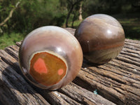 Polished Polychrome/Picasso Jasper Spheres x 3 From Madagascar - TopRock