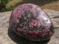 Polished Pink & Black Rhodonite Free Forms  x 3 From Zimbabwe - TopRock