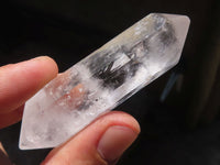 Polished Small Double Terminated Clear & Rainbow Veil Quartz Crystals  x 24 From Madagascar - TopRock