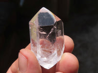 Polished Small Double Terminated Clear & Rainbow Veil Quartz Crystals  x 24 From Madagascar - TopRock