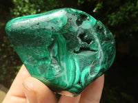 Polished Malachite Free Forms With Stunning Flower & Banding Patterns x 5 From Kolwezi, Congo - TopRock