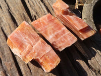 Natural New Sunset Orange Calcite Specimens  x 6 From Spitzkop, Namibia - Toprock Gemstones and Minerals 