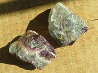 Natural Rough Watermelon Fluorite Cobbed Specimens  x 12 From Uis, Namibia