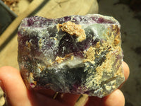 Natural Rough Watermelon Fluorite Cobbed Specimens  x 12 From Uis, Namibia