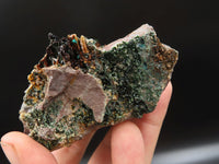 Natural Rare Copper Phosphate Libethenite On Dolomite Clusters x 3 From Shituru, Congo - TopRock