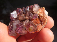 Natural Smokey Window Amethyst Crystal Specimens  x 12 From Chiredzi, Zimbabwe