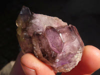 Natural Smokey Window Amethyst Crystal Specimens  x 12 From Chiredzi, Zimbabwe