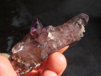 Natural Smokey Window Amethyst Crystal Specimens  x 12 From Chiredzi, Zimbabwe