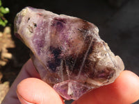 Natural Smokey Window Amethyst Crystal Specimens  x 12 From Chiredzi, Zimbabwe