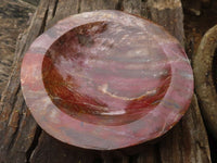 Polished Petrified Red Podocarpus Wood Dish  x 1 From Madagascar - Toprock Gemstones and Minerals 