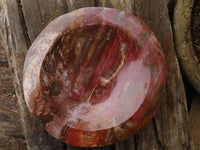 Polished Petrified Red Podocarpus Wood Dish  x 1 From Madagascar - Toprock Gemstones and Minerals 