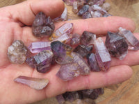 Natural Mine Run Mini to Small Amethyst/Smokey Quartz Crystals - sold per 500g - From Chiredzi, Zimbabwe - TopRock