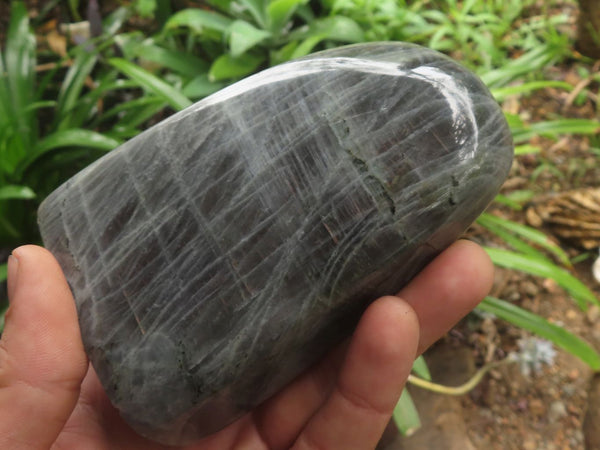 Polished Rare Purple Flash Labradorite Standing Free Forms  x 2 From Tulear, Madagascar - TopRock