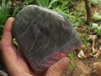 Polished Rare Purple Flash Labradorite Standing Free Forms  x 2 From Tulear, Madagascar - TopRock