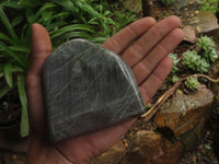 Polished Rare Purple Flash Labradorite Standing Free Forms  x 2 From Tulear, Madagascar - TopRock