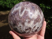 Polished XXL Smokey Flower Amethyst Sphere  x 1 From Madagascar - TopRock