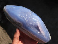 Polished Blue Lace Agate Standing Free Form x 1 From Nsanje, Malawi