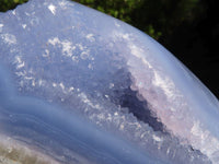 Polished Blue Lace Agate Standing Free Form x 1 From Nsanje, Malawi