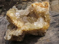 Natural Golden Limonite Quartz Vug Specimens With Goethite Inclusions  x 2 From Zambia - TopRock