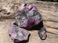 Natural Rare Sugilite Cutting Material  x 3 From Zambia - TopRock