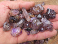 Natural Mine Run Mini to Small Amethyst/Smokey Quartz Crystals - sold per 500g - From Chiredzi, Zimbabwe - TopRock