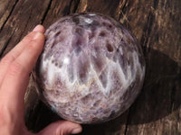 Polished XXL Smokey Flower Amethyst Sphere  x 1 From Madagascar - TopRock