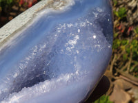 Polished Blue Lace Agate Standing Free Form x 1 From Nsanje, Malawi