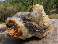 Natural Golden Limonite Quartz Vug Specimens With Goethite Inclusions  x 2 From Zambia - TopRock