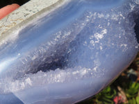 Polished Blue Lace Agate Standing Free Form x 1 From Nsanje, Malawi