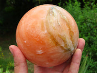 Polished Orange Calcite Sphere x 1 From Madagascar - TopRock