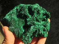 Natural Chatoyant Silky Malachite Specimens  x 3 From Congo