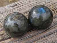 Polished Labradorite Spheres With Nice Subtle Flash x 4 From Tulear, Madagascar - TopRock