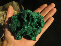 Natural Chatoyant Silky Malachite Specimens  x 3 From Congo